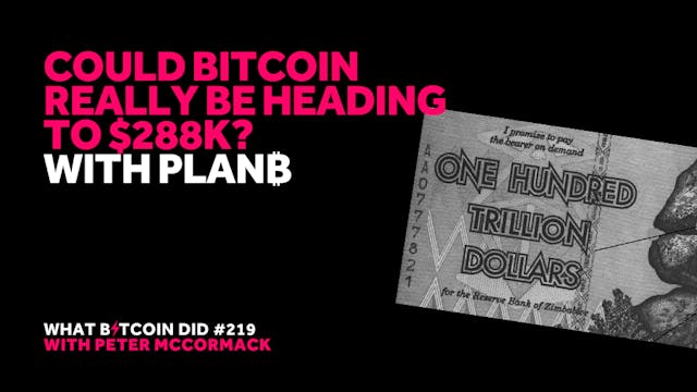 PlanB - Peter McCormack - Bitcoin