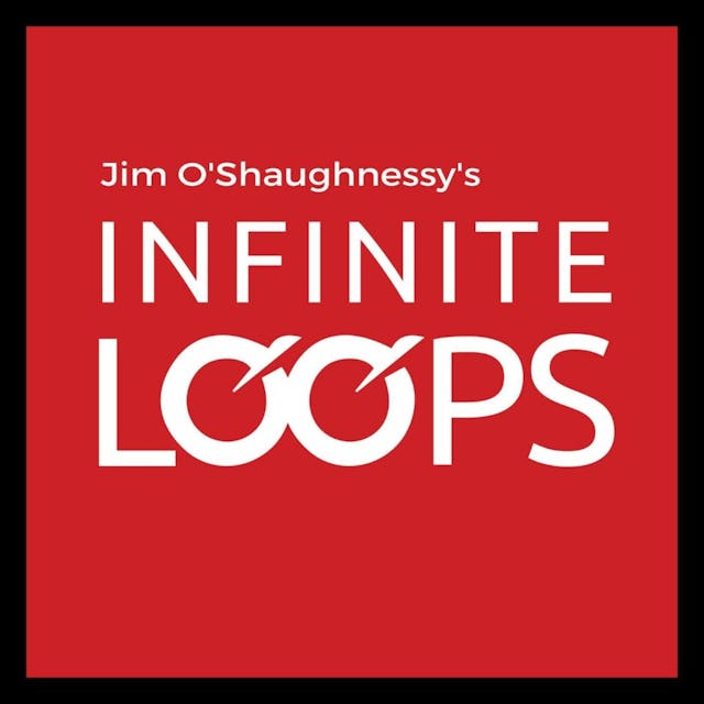 infinite loops cover art for emad's conversation on AI with Jim